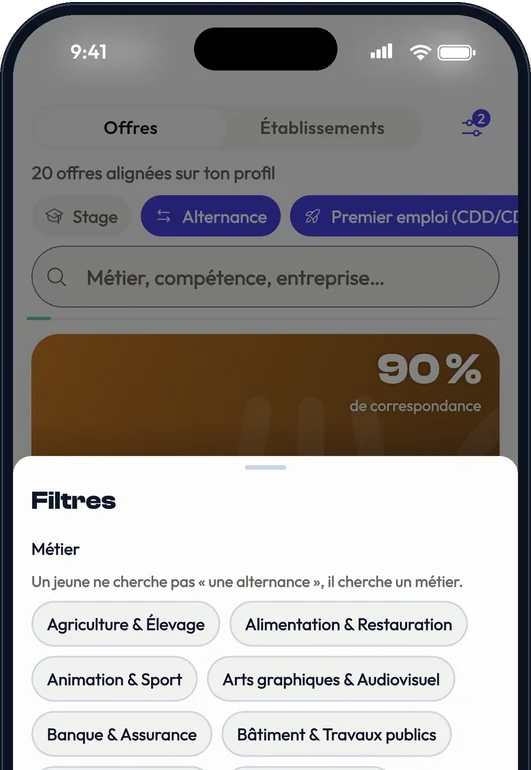 La recherche par métier : un jeune ne cherche pas une alternance, il cherche un métier