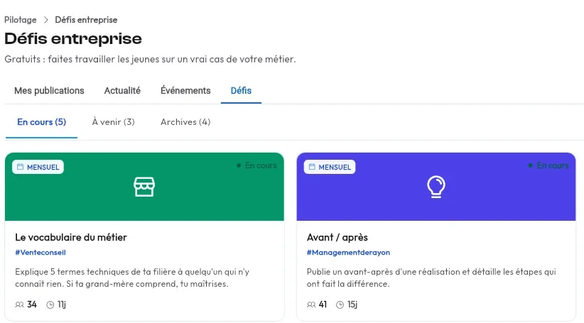 L'espace entreprise : les défis en cours